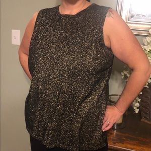 3 for $20 & 15%-sleeveless black and gold top